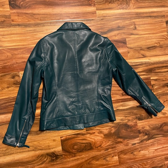 John Carlisle green Leather Jacket - Picture 2 of 2